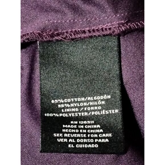 Ronni Nicole Purple Lace Fully Lined Scalloped Hem Back Zipper Dress Size 8P - Picture 9 of 9